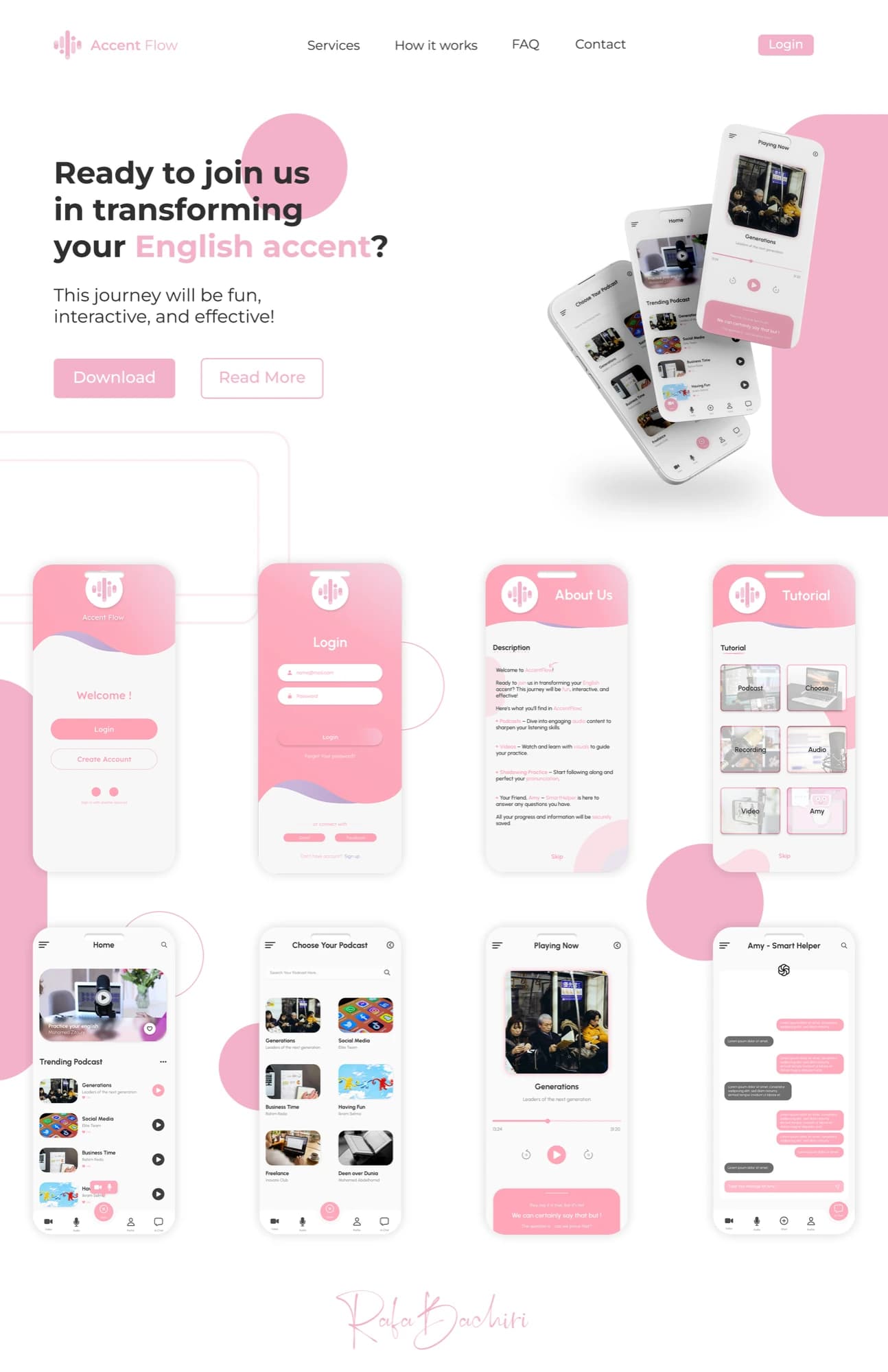 AccentFlow — Mobile App UI Design 1