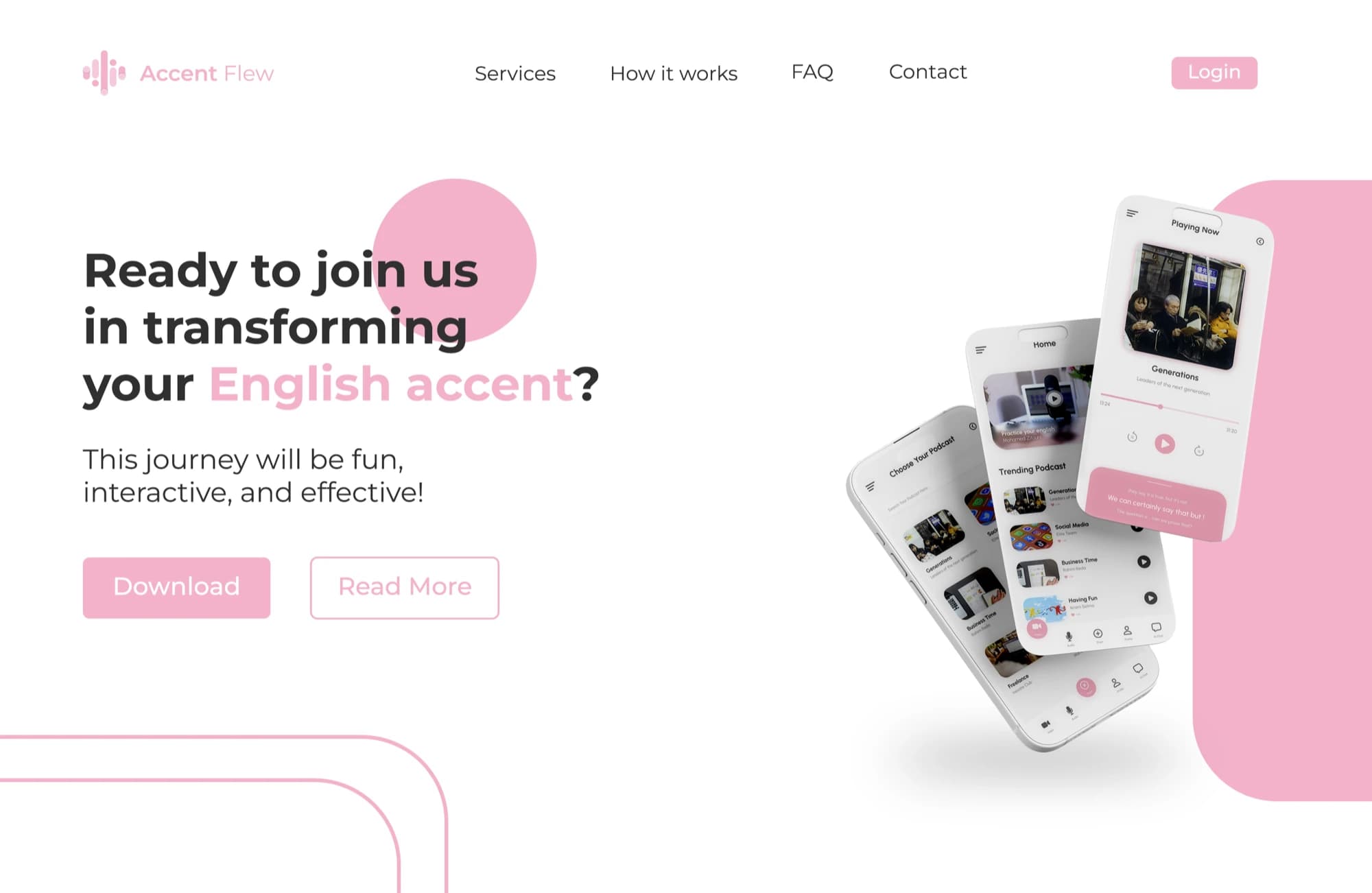 AccentFlow — Mobile App UI Design 2